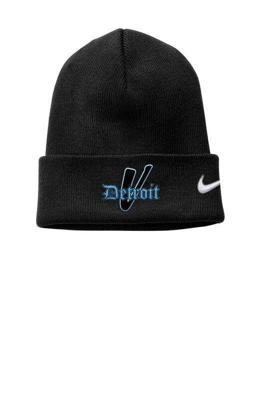 Nike Team Cuffed Beanie- Black, Medium Grey