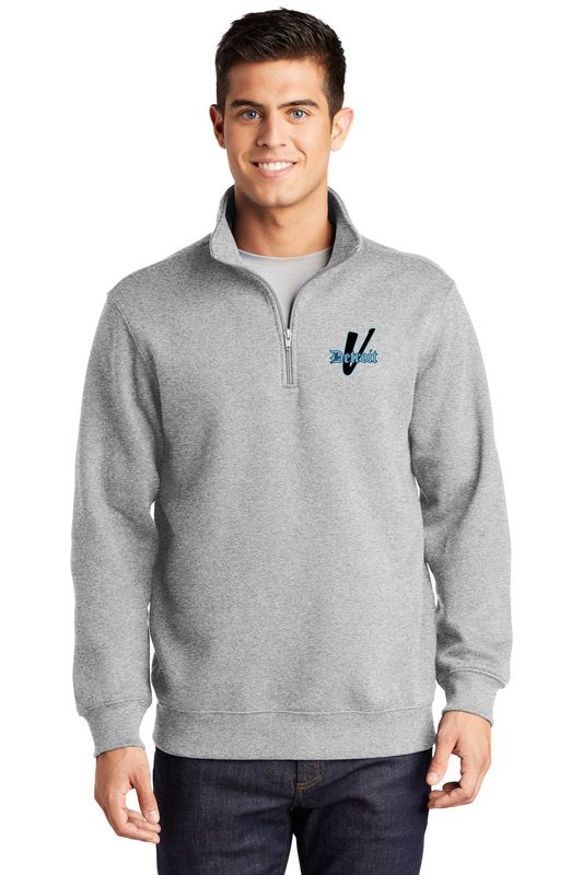 1/4 Zip Sweatshirt- White, Athletic Heather, Black