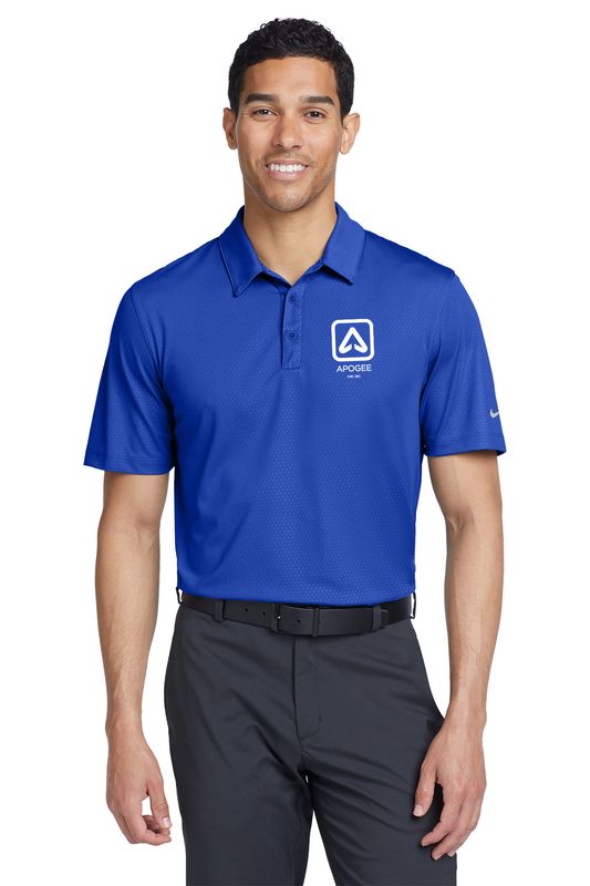 Nike Dri-FIT Embossed Tri-Blade Polo - Old Royal, Cool Grey, Marine