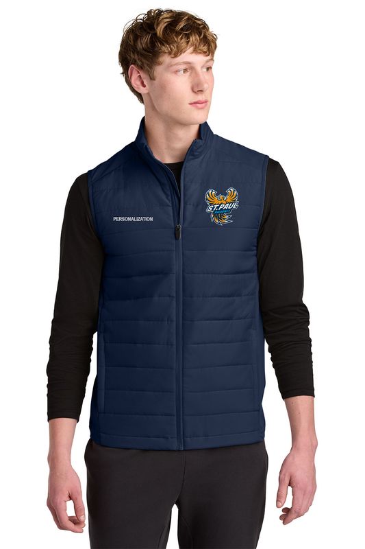 Sport-Tek Teknical Hybrid Vest- Navy, Silver