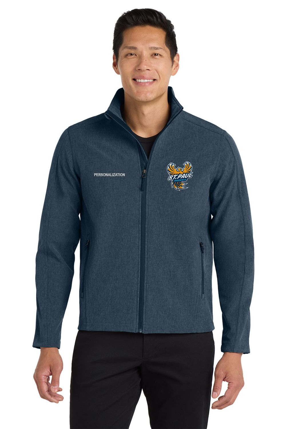 Mens Core Soft Shell Jacket- Navy, Grey