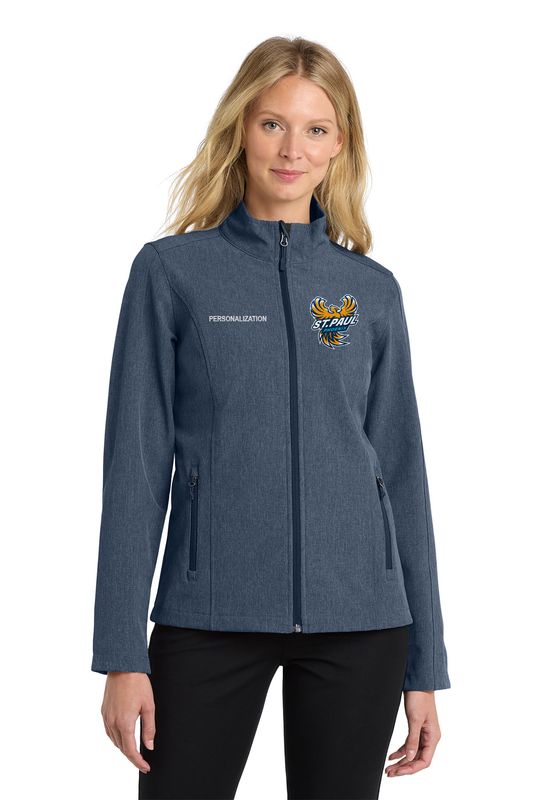 Ladies Core Soft Shell Jacket- Navy, Grey