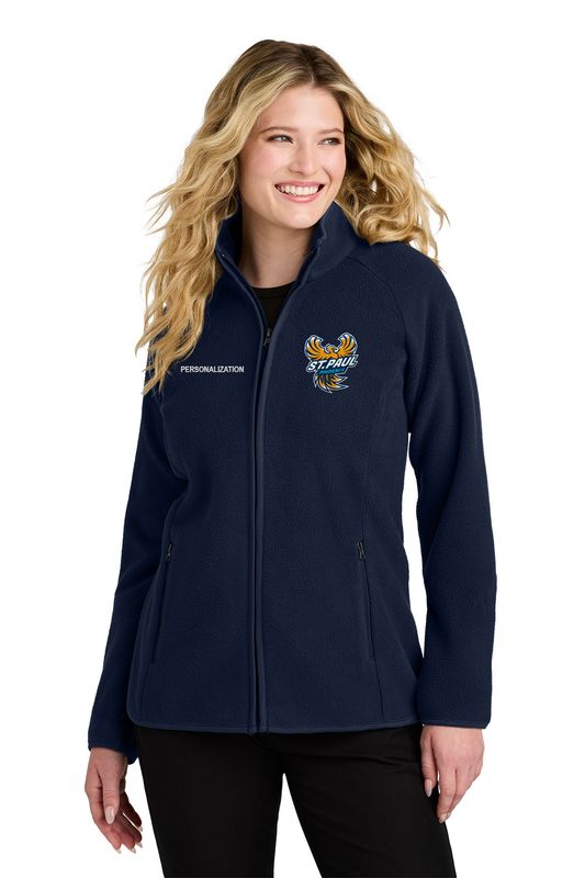 Port Authority Women’s Raglan Fleece- Navy, Grey