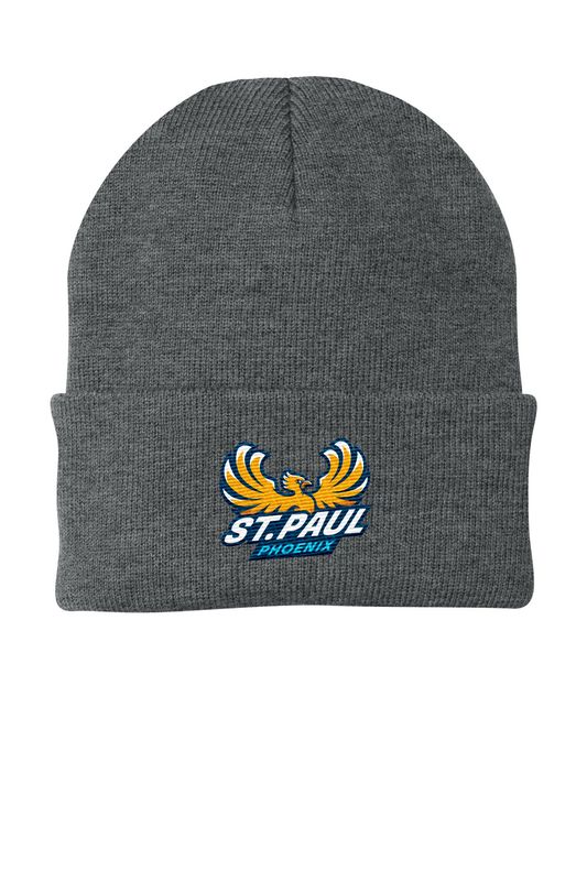 Knit Beanie - Navy, Athletic Grey