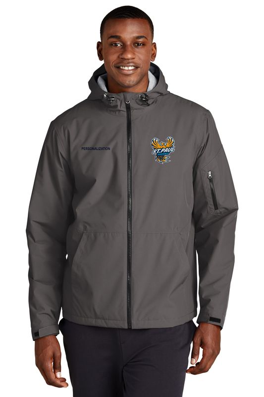 Sport Tek Waterproof Insulated Jacket- Navy, Grey