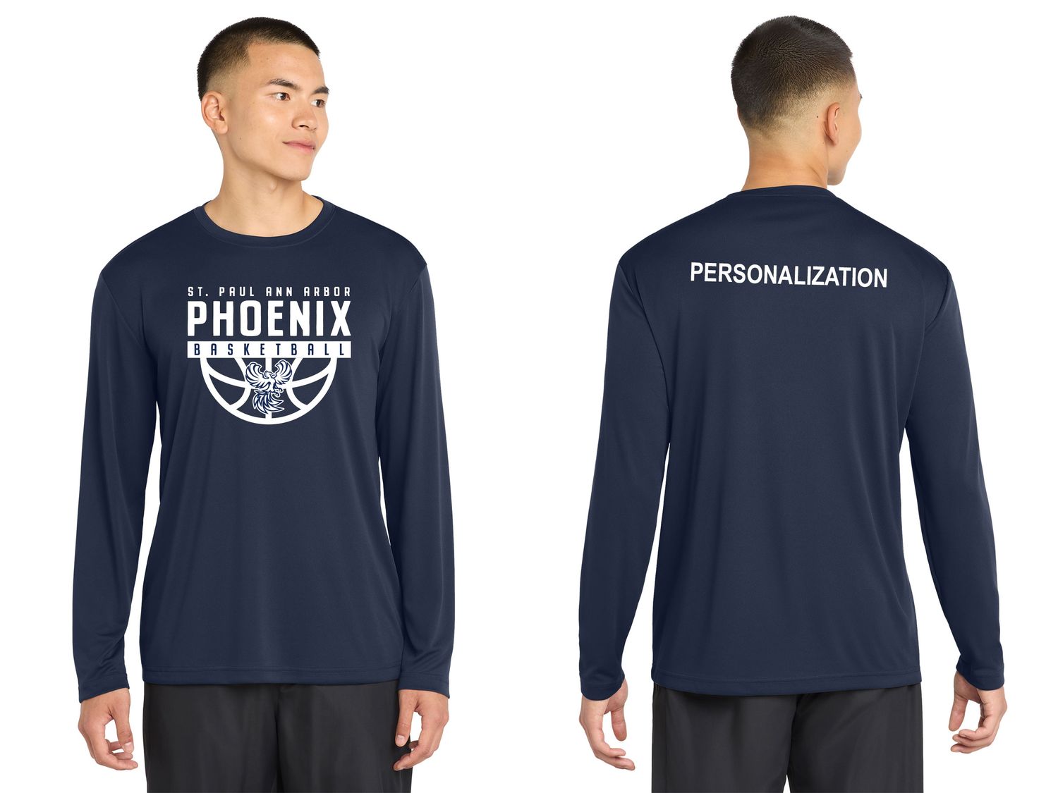 Basketball Warm Up- Long Sleeve (Adult and Youth sizes)- Navy