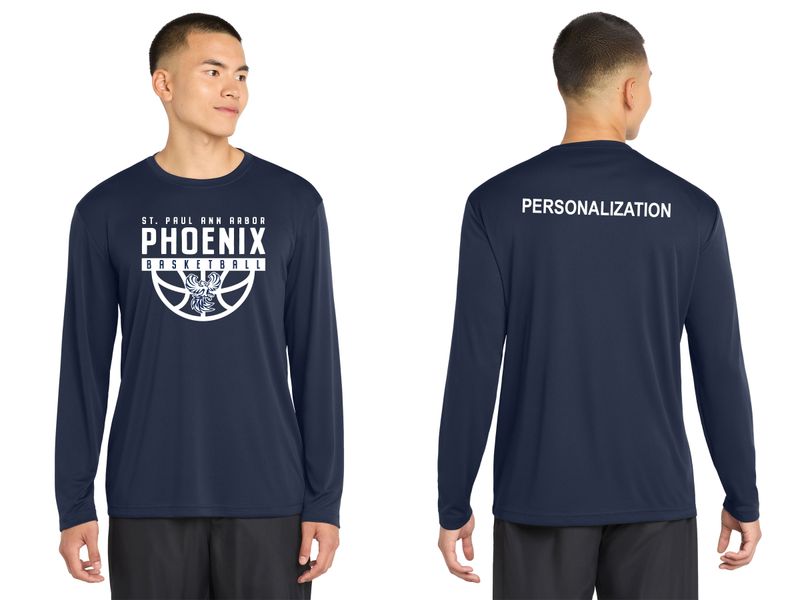 Basketball Warm Up- Long Sleeve (Adult and Youth sizes)- Navy