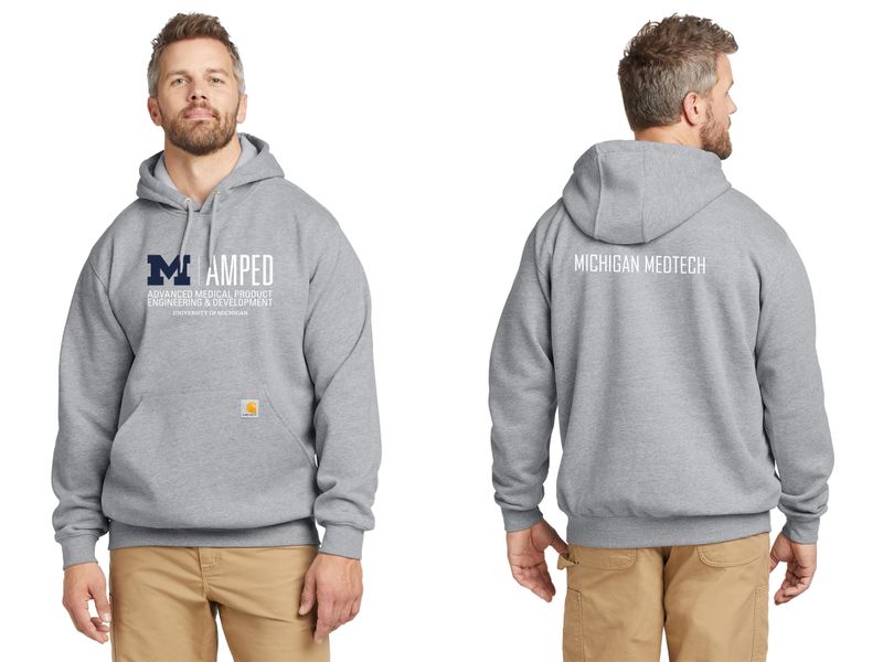 Carhartt Midweight Hooded Sweatshirt- Navy, Heather Grey
