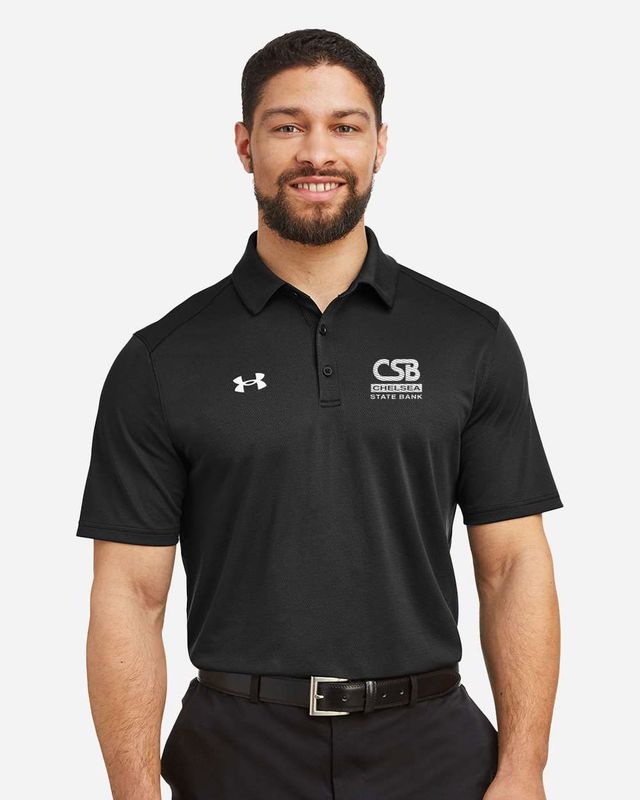 Under Armour Men's Tech Polo- Black, Grey