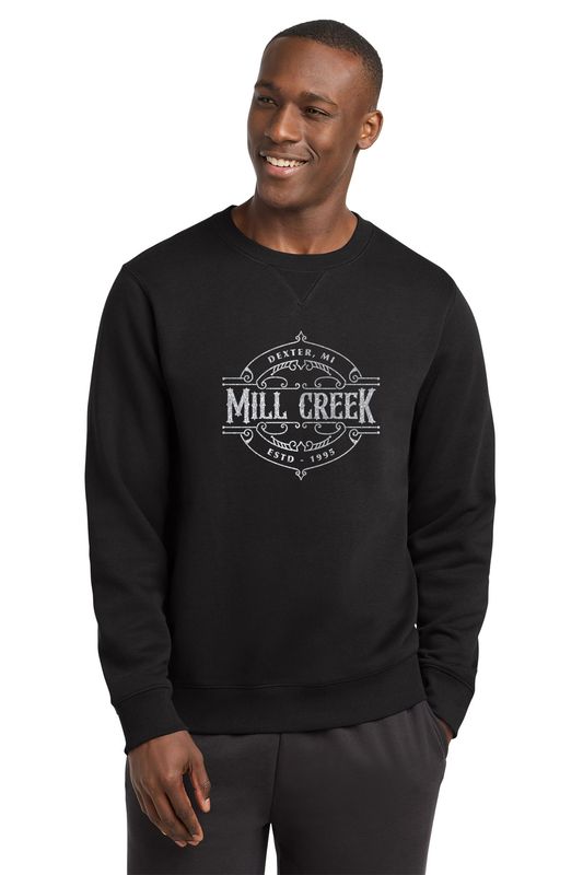 Adult SportTek Cotton Blend Crewneck Sweatshirt - Black