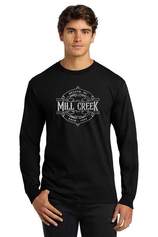 Long Sleeve Cotton Tee- Black