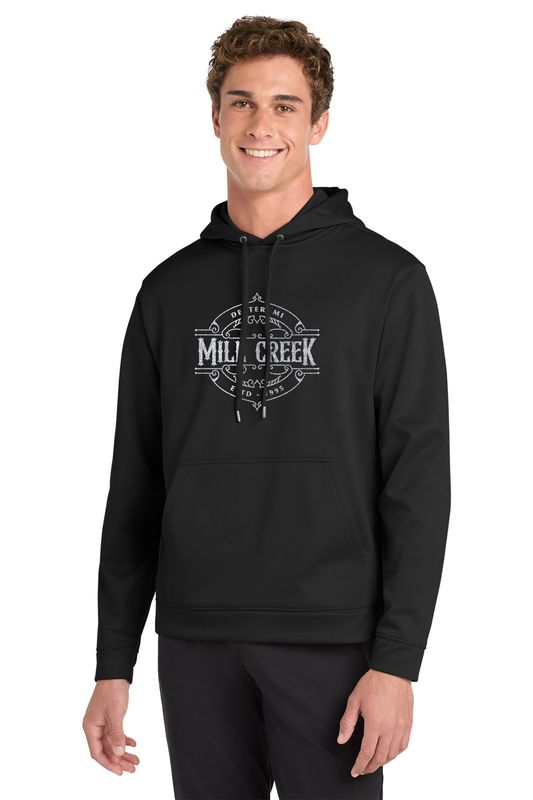 Adult Performance Hooded Sweatshirt- Black