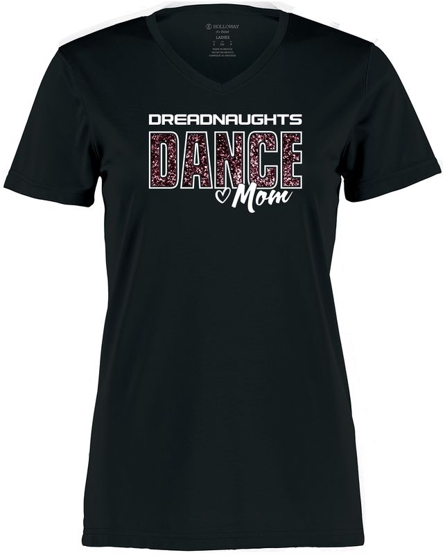 DANCE MOM (GLITTER) Women's V-Neck T-shirt -Black