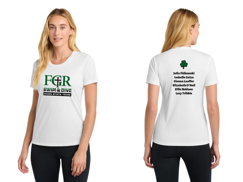 2025 STATE T-SHIRT Ladies Performance Tee-White