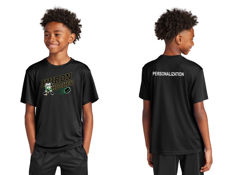 Youth Unisex Performance Tee- Black, Dark Green, Gold, White