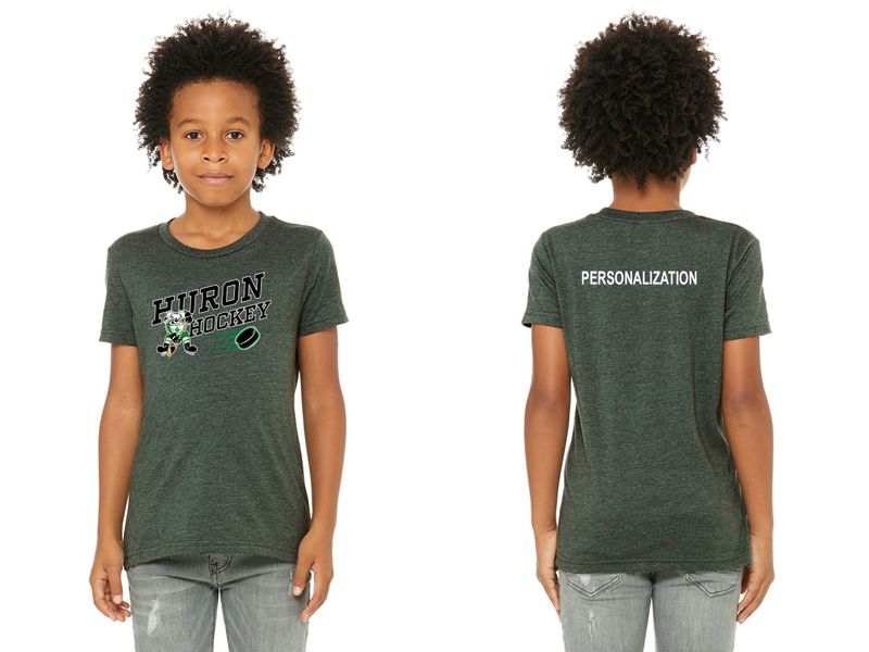 Youth Bella & Canvas Short Sleeve Tee -Black, Heather Forest, White