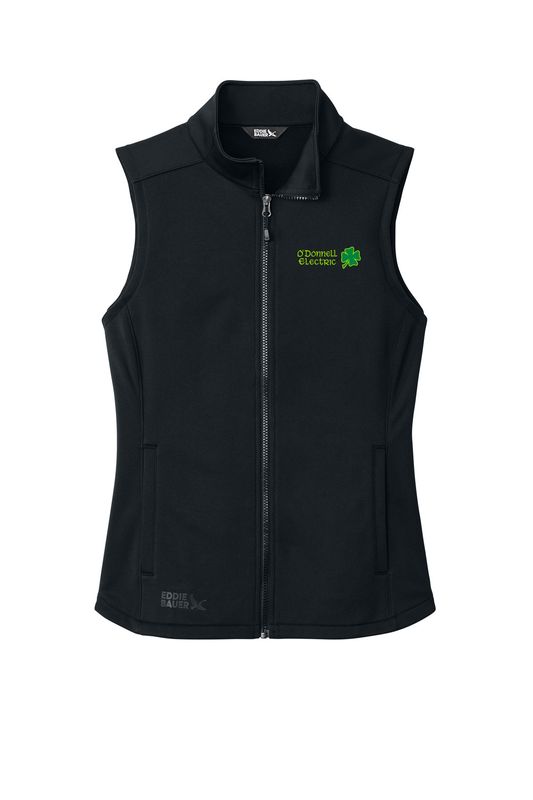 Eddie Bauer Women’s Smooth Mid Layer Fleece Vest (Embroidery)- Black, Grey, Navy