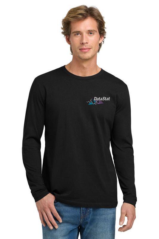 Adult Next Level Apparel Cotton Long Sleeve Tee- White, Grey, Black