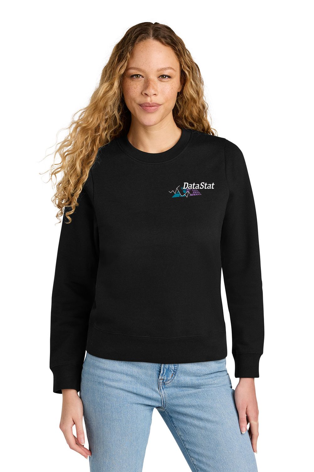 District Women’s V.I.T.™ Fleece Crew - Black, Grey