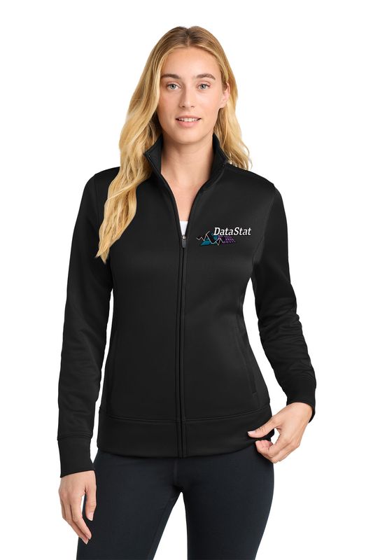 Sport Tek Women's Performance Full Zip Sweatshirt - Black, Grey