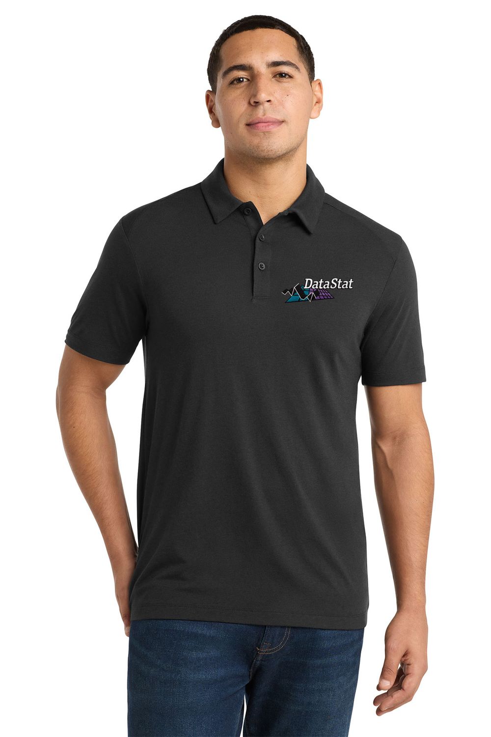 Sport-Tek PosiCharge Tri-Blend Wicking Polo- Black, Dark Grey, Light Grey