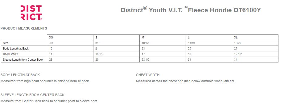 Youth District Fleece Hoodie- Black Youth District Fleece Hoodie- Black