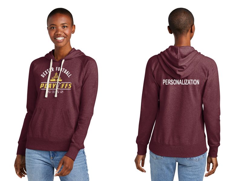 Ladies ReFleece Hoodie - Maroon, Black