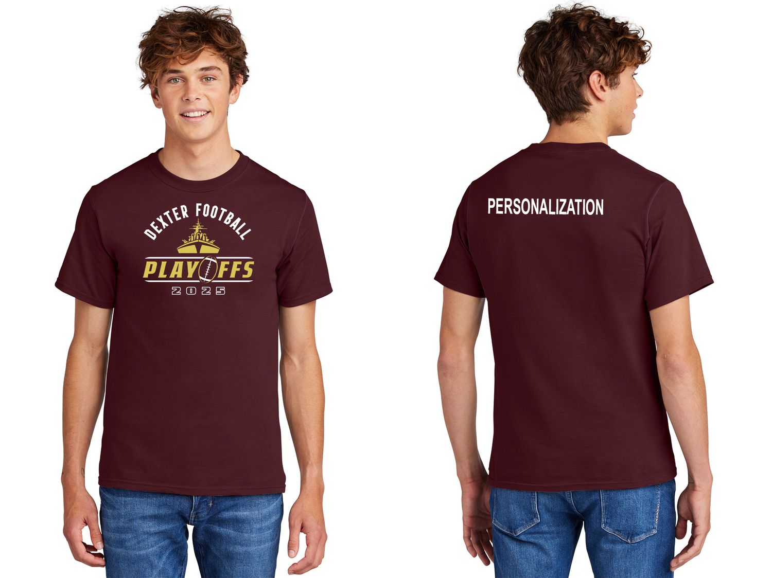 Short Sleeve Cotton Tee- Maroon, Black Short Sleeve Cotton Tee- Maroon, Black