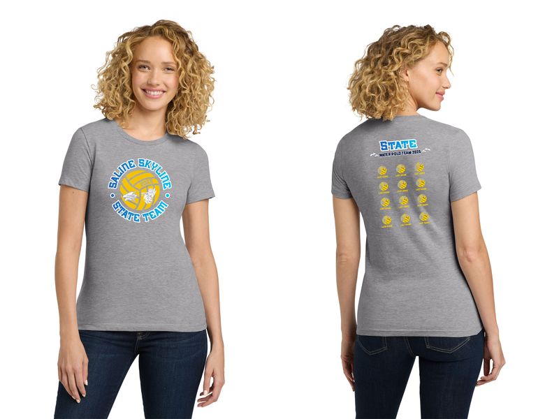 STATES* Ladies Soft Cotton Tee- Navy, Grey