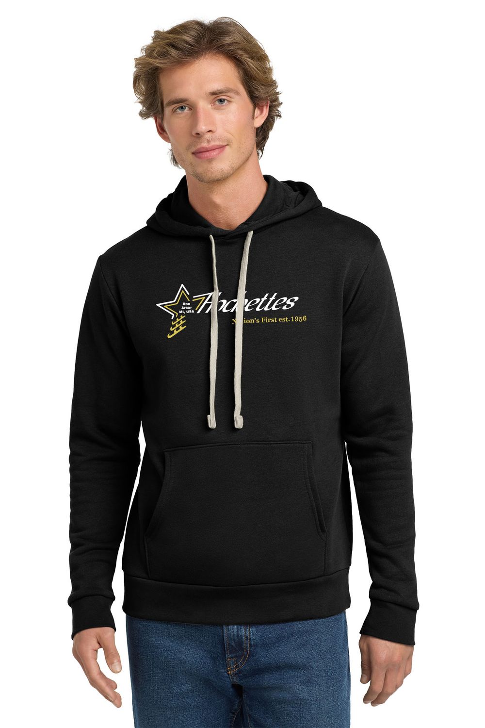 Unisex Santa Cruz Pullover Hoodie-Black Unisex Santa Cruz Pullover Hoodie-Black