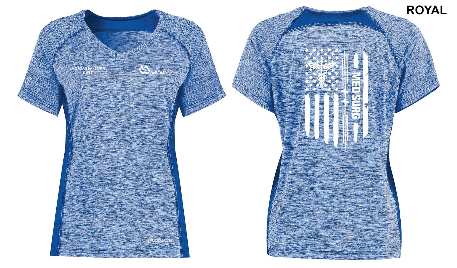 Women's Electrify Coolcore Tee (STATE LOGO)  - Black/Red/Grey/Royal/Navy/White