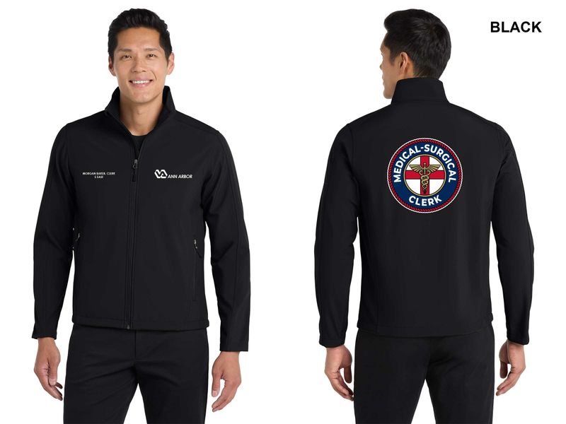 Adult Core Soft Shell Jacket (CIRCLE LOGO)- Black, Smoke, Navy, Green Adult Core Soft Shell Jacket (CIRCLE LOGO)- Black, Smoke, Navy, Green