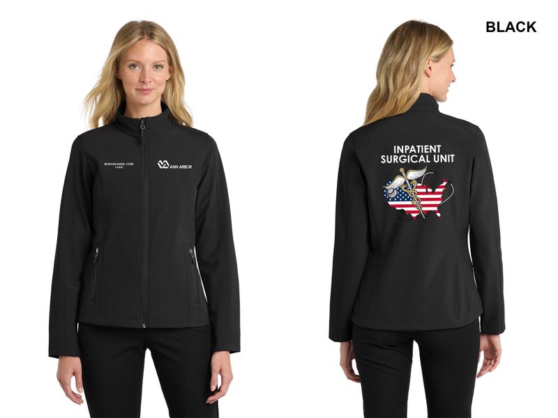 Ladies Core Soft Shell Jacket (STATE LOGO)- Black, Smoke, Navy Ladies Core Soft Shell Jacket (STATE LOGO)- Black, Smoke, Navy