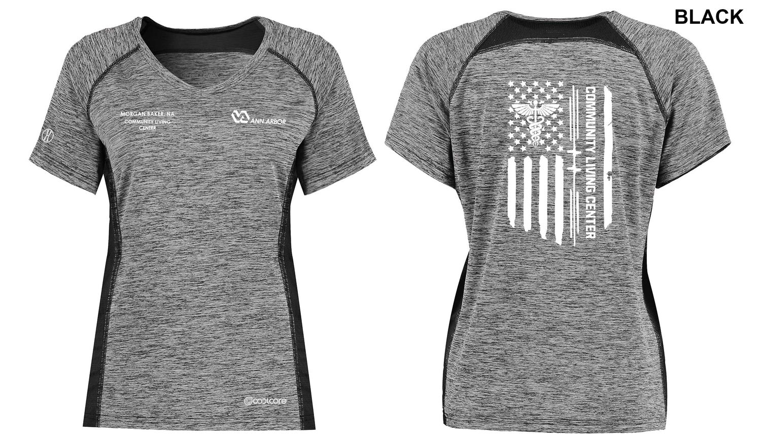 Women's Electrify Coolcore Tee (STATE LOGO)  - Black/Red/Grey/Royal/Navy/White