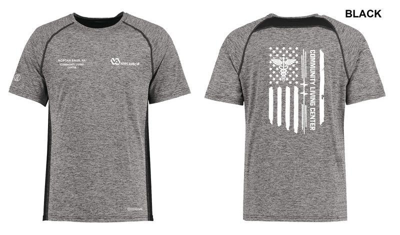 Unisex Electrify Coolcore Tee (FLAG LOGO)  - Black/ Red/ Grey/ Royal/ White/ Navy