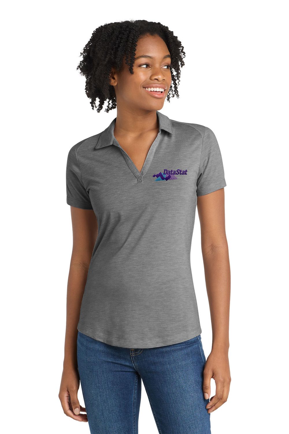 Sport-Tek Ladies PosiCharge Tri-Blend Wicking Polo- Black, Dark Grey, Light Grey Sport-Tek Ladies PosiCharge Tri-Blend Wicking Polo- Black, Dark Grey, Light Grey