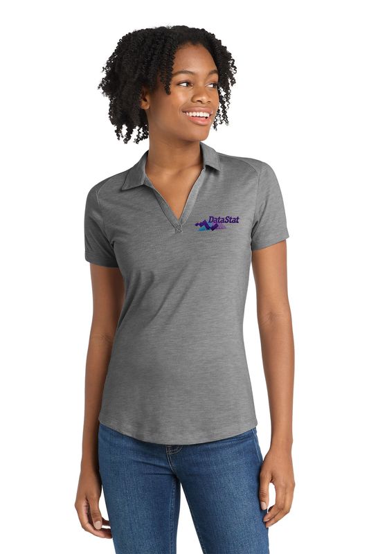 Sport-Tek Ladies PosiCharge Tri-Blend Wicking Polo- Black, Dark Grey, Light Grey