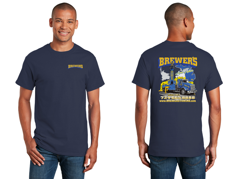 Adult Unisex Cotton Tee- Navy, Charcoal