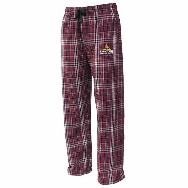 Youth Flannel Pants- Maroon/White
