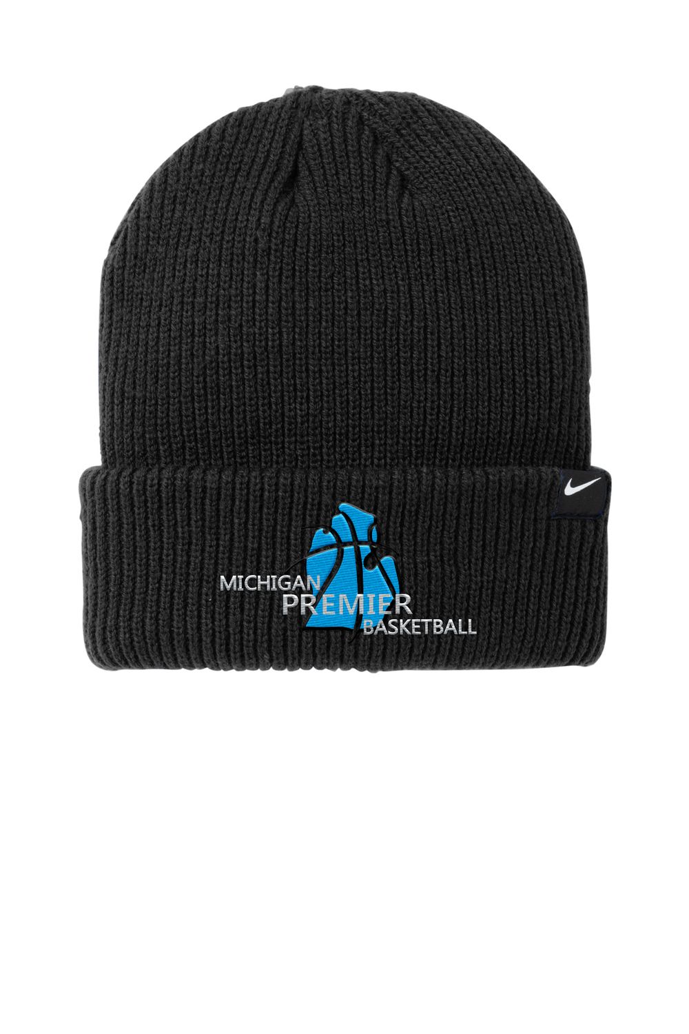 Nike Knit Beanie (OSFA) - Black, White, Gym Blue