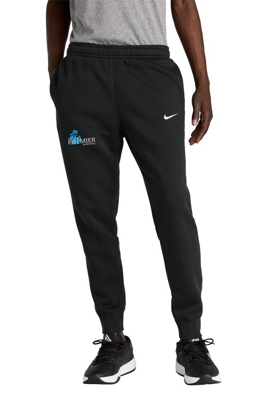 Nike Club Fleece Jogger- Black, Dark Grey Heather, White
