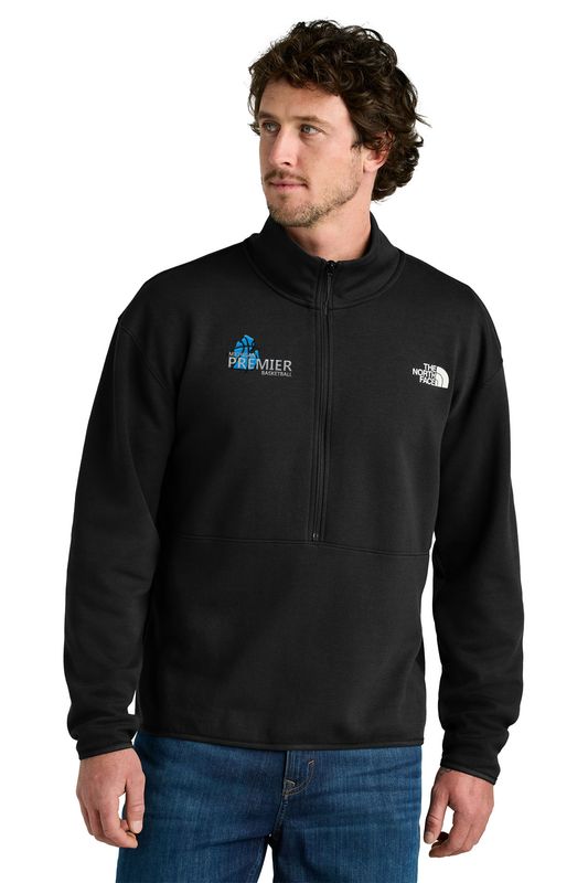 The North Face Double-Knit 1/2-Zip Fleece- Black, Grey, Steel Blue