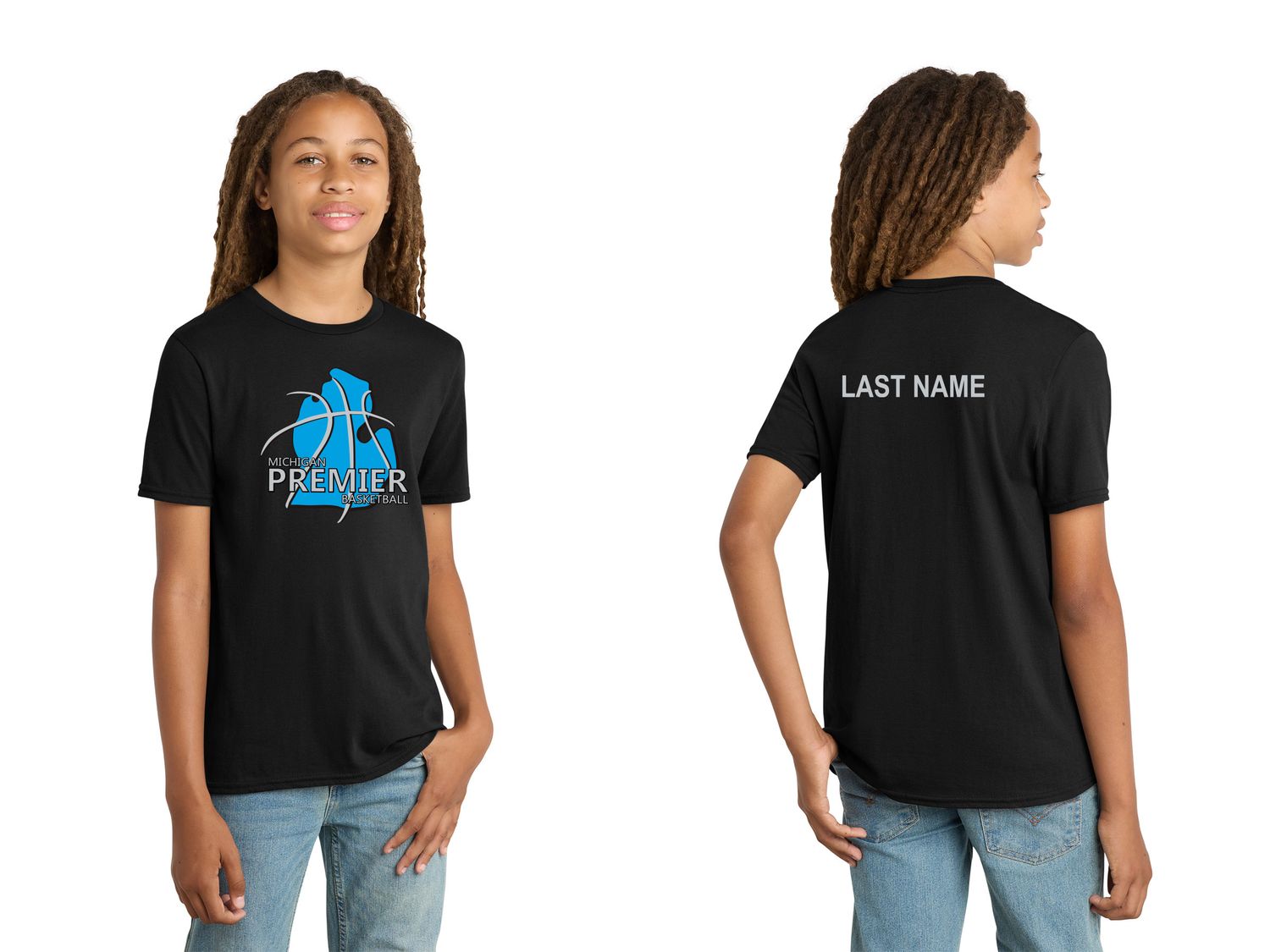 Youth Soft Cotton Tee- Black, Grey Frost, White, Flush pink