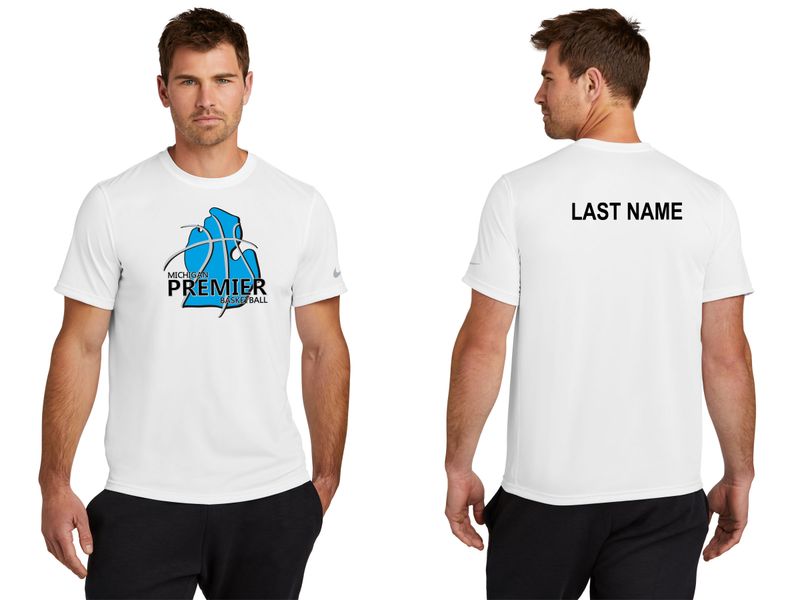 Nike Performance Short Sleeve Tee - White, Black, Carbon Heather, Valor Blue