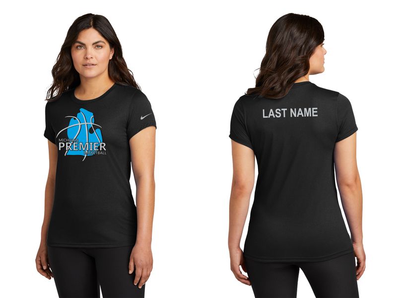 Ladies Nike Legend Tee- Black, White, Valor Blue, Carbon Grey