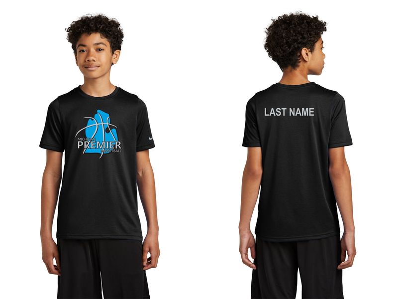 Nike Youth Legend Tee-Black, White, Carbon Grey, Valor Blue