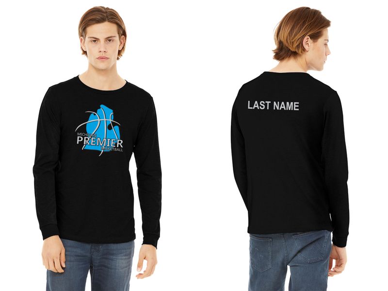 Unisex Triblend Full Color Long Sleeve Tee- Solid Black, Solid White, Blue Triblend, Athletic Grey Triblend