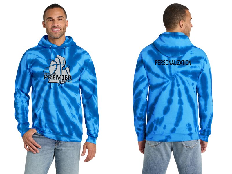 Port & Company Tie-Dye Pullover Hooded Sweatshirt- Royal, Pink, Neon