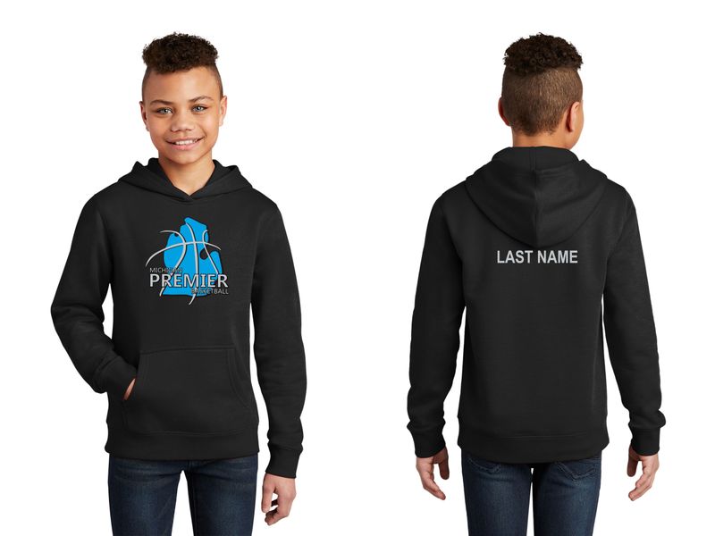 Youth District Fleece Hoodie- Black, Light Grey, Pink