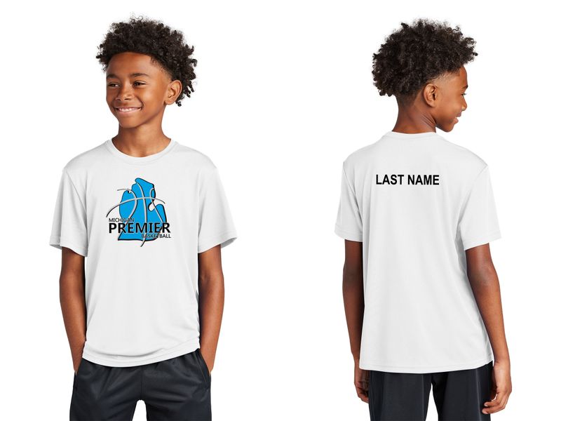 Youth Performance Short Sleeve T - White, Black, Carolina Blue, Grey Concrete Heather, Neon pink